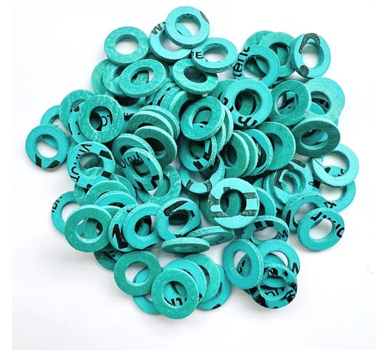 Изображение товара Набор прокладок из безасбестового паронита Профитт 3/8", 9x14x2 мм - 100 шт. 2228043