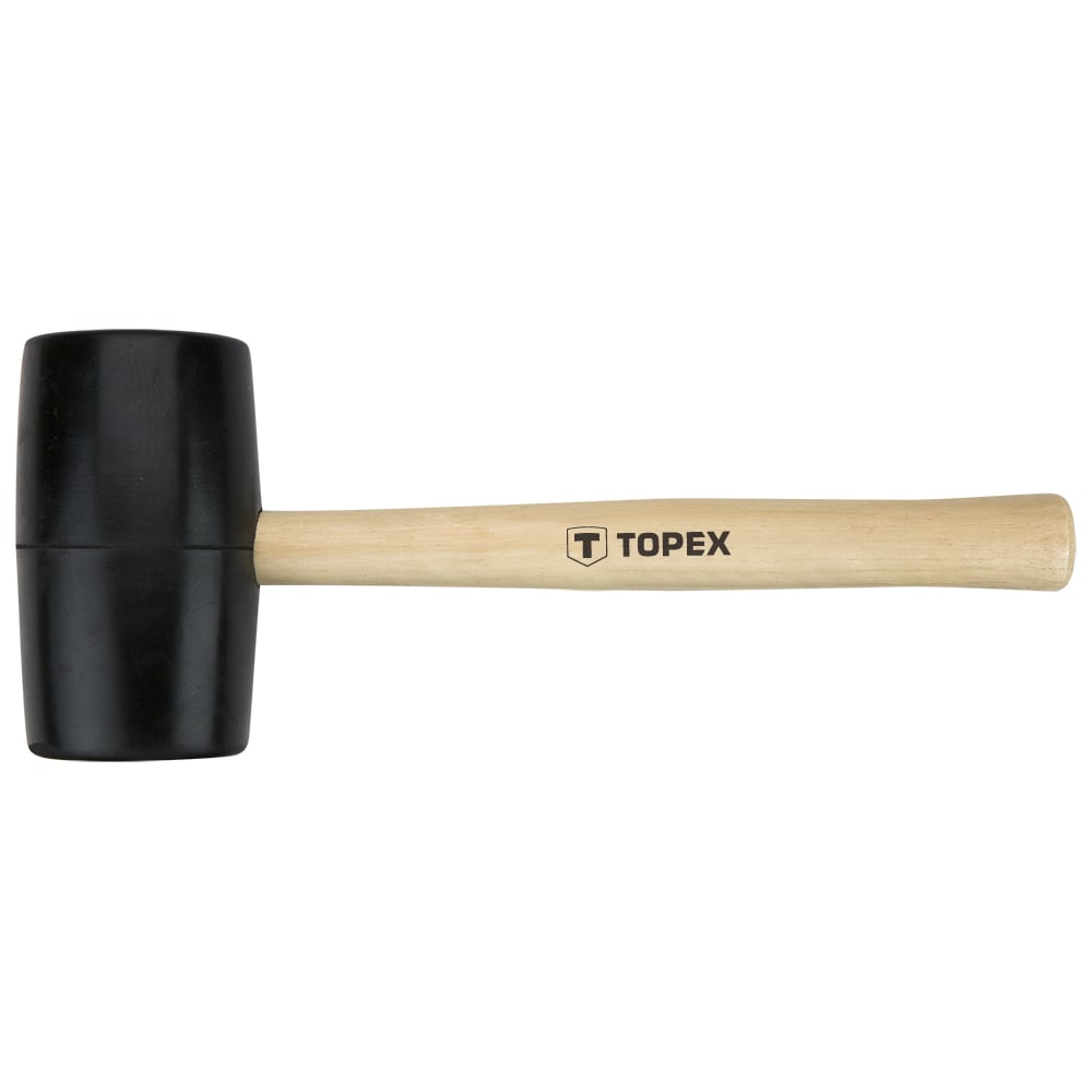 Изображение товара Резиновая киянка TOPEX с деревянной рукояткой 63 мм, 680 г 02A345