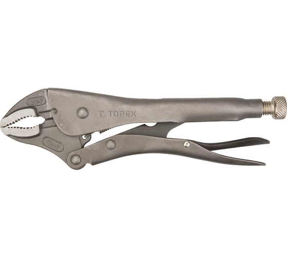 Изображение товара Зажимные клещи с закругленными губками TOPEX 225 мм 32D855
