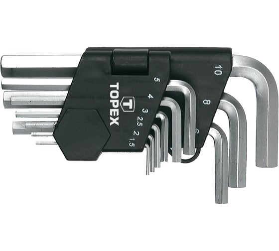 Изображение товара Шестигранные ключи TOPEX 1.5-10 мм, 9 шт. 35D955