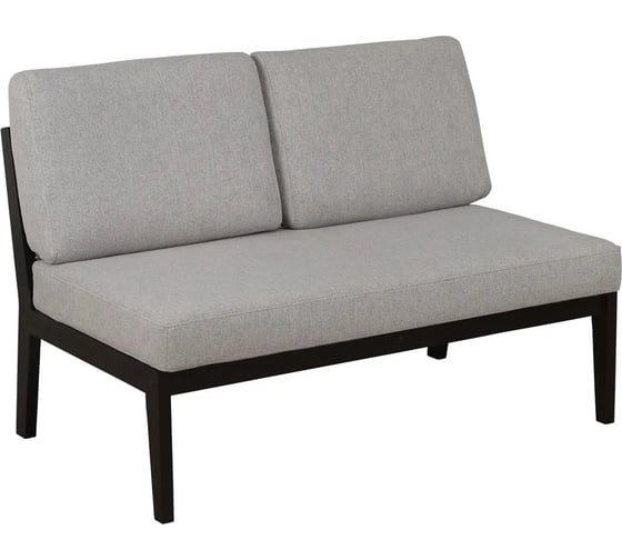 Изображение товара Диван-скамья Мебелик массив, мягкая ткань, серый, каркас венге 7550