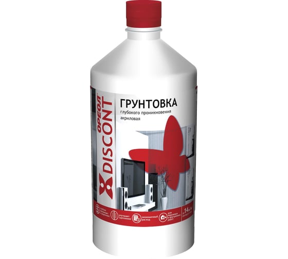 Изображение товара Грунтовка глубокого проникновения ОРЕОЛ Дисконт ВД 1 кг 4484