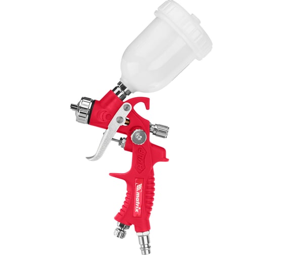 Изображение товара Пневматический краскораспылитель с верхним бачком MATRIX HVLP 0.1 л, сопло 0.8 мм 57325