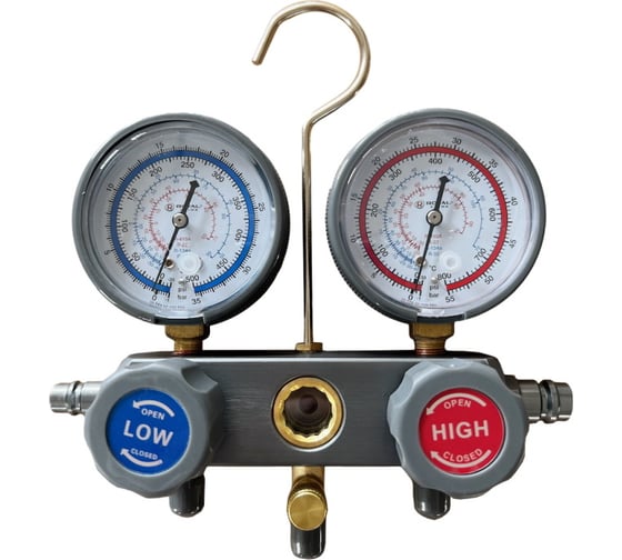 Изображение товара Манометрический коллектор Royal Clima 2-вентеля, 3 штуцера, R22/R32/R134/R410, М1/4", без шлангов) RT-MG20BR-R410
