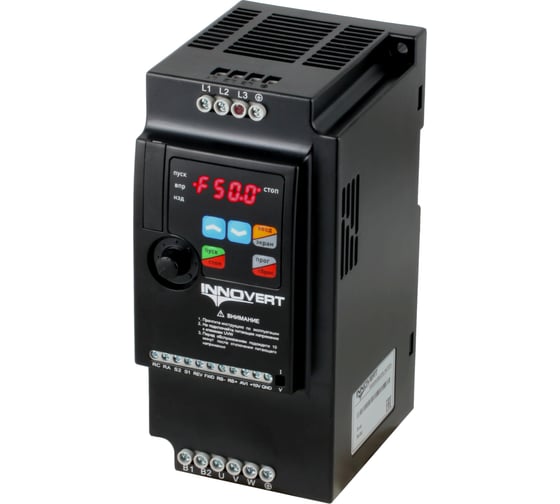 Изображение товара Преобразователь INNOVERT ISD mini PLUS, выходной ток 16,5 А 3,7 кВт вх: 1ф x 220В / вых: 3ф х 220В ISD372M21E