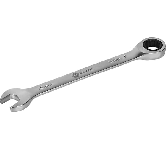 Изображение товара Комбинированный гаечный трещоточный ключ 13мм, Cr-V КОБАЛЬТ 642-531