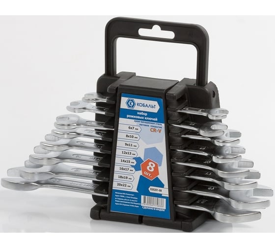 Изображение товара Набор рожковых ключей 8шт КОБАЛЬТ 020201-08