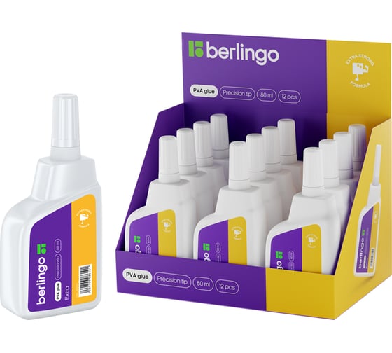 Изображение товара Клей ПВА Berlingo экстрасильный 80 мл FNn80001 FNn_80001