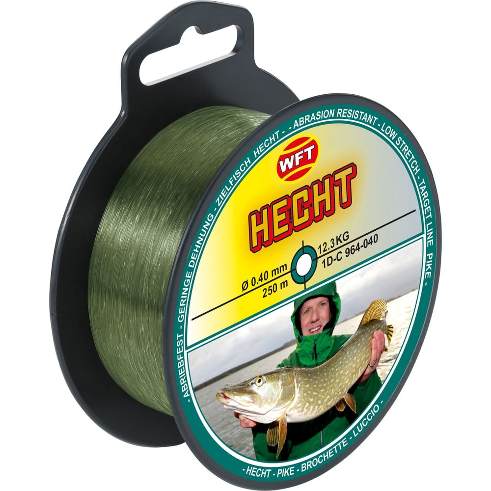 Изображение товара Монофильная рыболовная леска WFT Zielfisch HECHT ЩУКА 250 м 0.4 мм высокая прочность