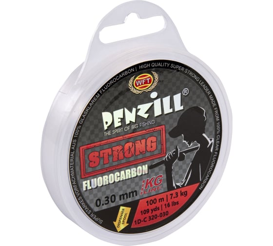 Изображение товара Монофильная леска WFT Penzill FLUOROCARBON Strong 100/030 1D-C-320-030