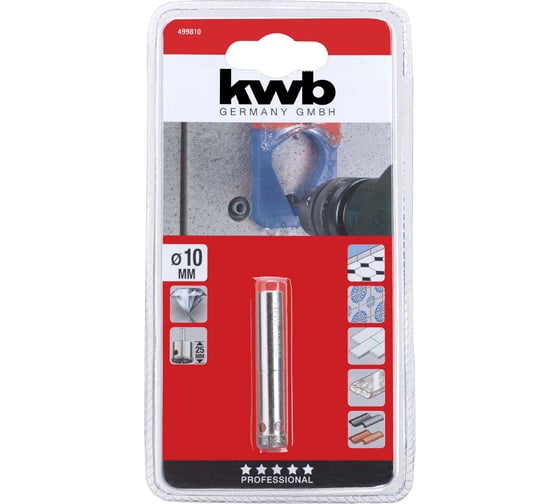 Изображение товара Сверло-коронка с напылением (10х25 мм) KWB 4998-10