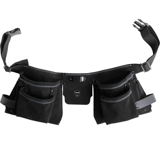 Изображение товара Поясная сумка для инструмента KWB двойная, спилковая кожа, нейлоновый пояс 906810