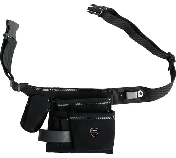 Изображение товара Поясная сумка для инструмента KWB одинарная, спилковая кожа, нейлоновый пояс 906610