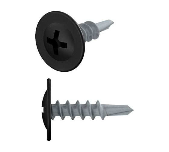 Изображение товара Саморез с прессшайбой STARFIX 4,2x16 мм, цинк, со сверлом, RAL 9005, 14000 шт. SM-50905-14000