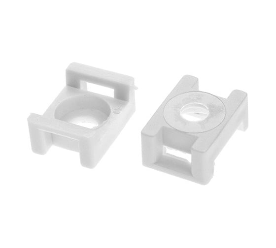 Изображение товара Усиленная площадка для хомута-стяжки STARFIX 16x23 мм, белая, 50 шт. SMP2-51310-50