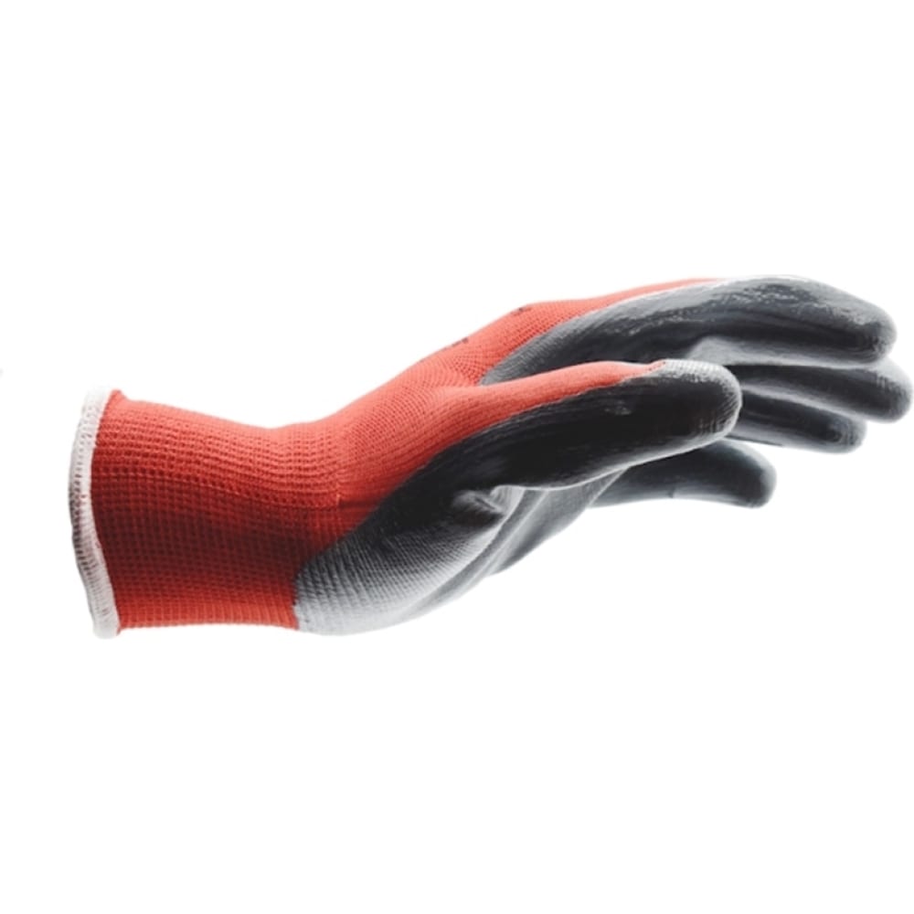 Нитриловые перчатки Wurth, размер 9, цвет красный/черный