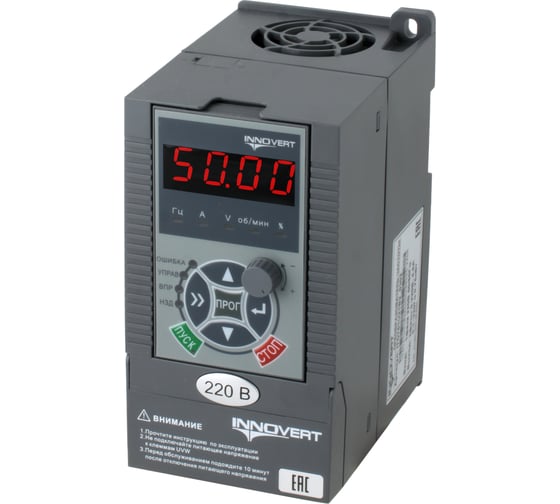 Изображение товара Векторный преобразователь частоты INNOVERT ITD112U21B2 (1,1 кВтx220 В), выходной ток 6.0 А, NPN/PNP ITD112U21B2_0302