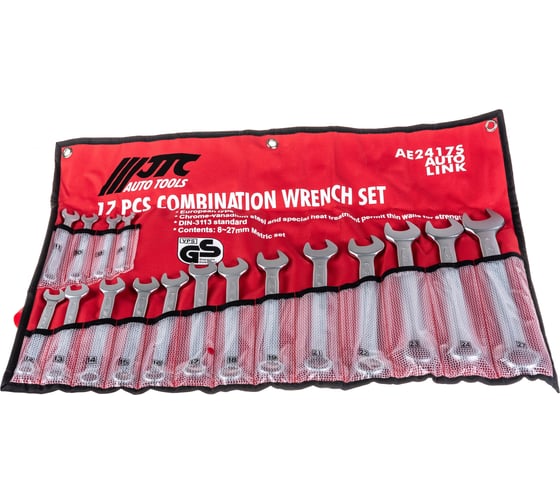 Изображение товара Набор комбинированных ключей JTC 8-27мм 17 предметов 1-AE2417S
