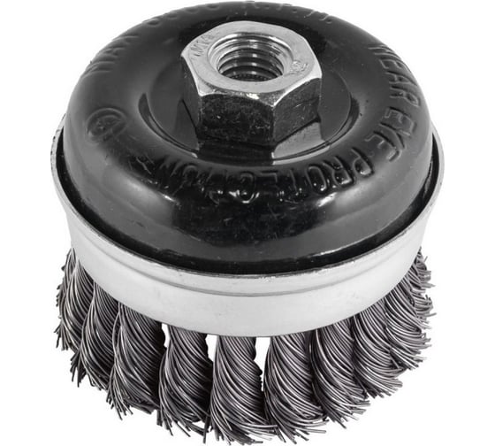 Изображение товара Кордщетка чашеобразная стальная витая 75 мм для УШМ в блистере Rockforce RF-BWG103(51510)