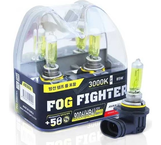 Изображение товара Высокотемпературная лампа Avantech HB4 12V 55W (85W) 3000K, комплект 2 шт. арт. AB3006 131254