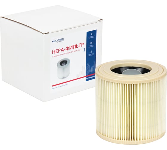 Изображение товара Фильтр патронный складчатый из целлюлозы EURO Clean Original для пылесосов Karcher EUR KHPM-WD2000
