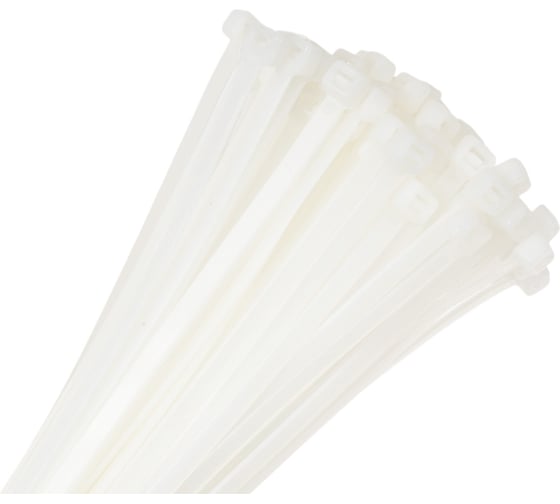 Изображение товара Нейлоновые хомуты Зубр белые, 4.5x300 мм, 100 шт. 309010-45-300