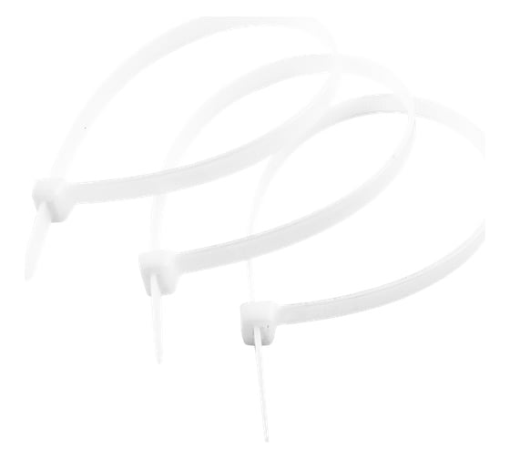 Изображение товара Нейлоновые хомуты Зубр белые, 4.5x350 мм, 100 шт. 309010-45-350
