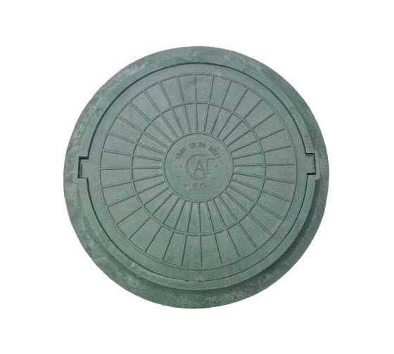 Изображение товара Полимерно-композитный люк Агросток легкий 770x90x40 мм 5 т зеленый 21883