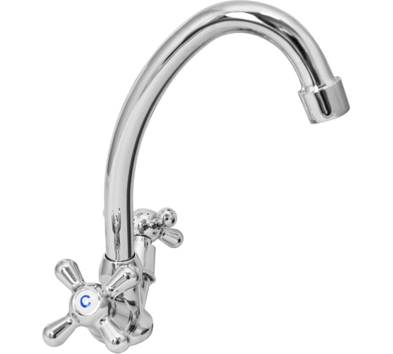 Изображение товара Смеситель для мойки Istok латунный двуручный Luxe 0402.780