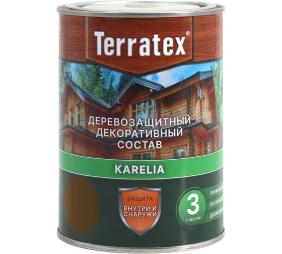 Изображение товара Деревозащитный декоративный состав ТЕРРАТЕКС палисандр, 0.75 кг, 1 л ЭК000136988