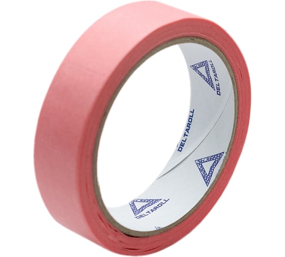 Изображение товара Малярная лента для деликатных поверхностей DeltaRoll розовая, 25 мм х 25 м MT112525