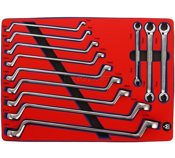 Изображение товара Набор накидных и разрезных ключей 12шт МАСТАК 5-23112