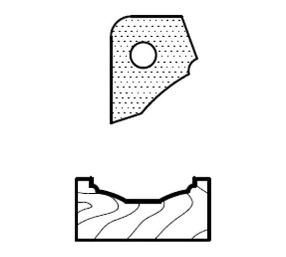 Изображение товара Нож профильный для фасадов T82302 для 1473231212 ROTIS 744.T82302
