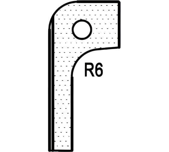 Изображение товара Нож радиусный T20308 R6 для 1473222212 ROTIS 744.T20308