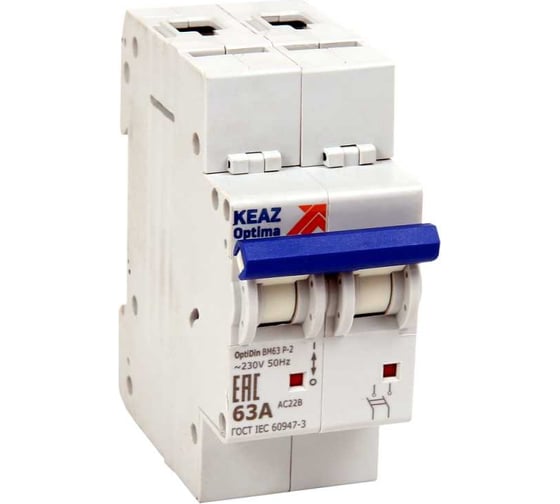 Изображение товара Модульный выключатель нагрузки КЭАЗ 2п 40А OptiDin BM63Р УХЛ3 103893