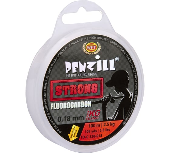 Изображение товара Монофильная леска WFT Penzill FLUOROCARBON Strong 100/018 1D-C-320-018