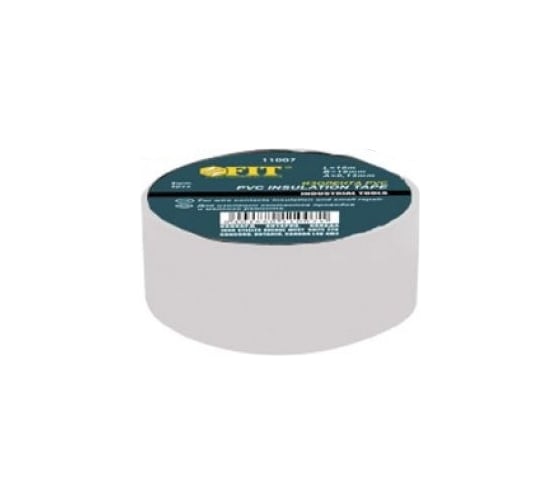 Изображение товара Изолента FIT IT PVC 19 ммх0,13 ммх10 м 1шт белая 11009