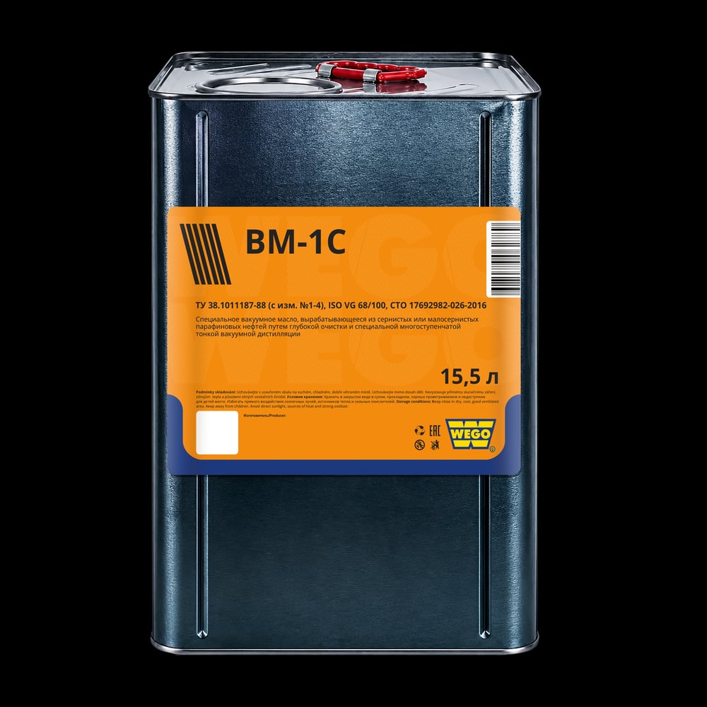 Масло вакуумное ВМ-1С бидон 15.5 кг WEGO 4627089062307