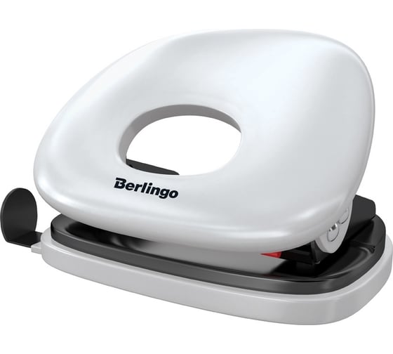 Изображение товара Дырокол Berlingo round 20 л, пластиковый, белый DDp_20101