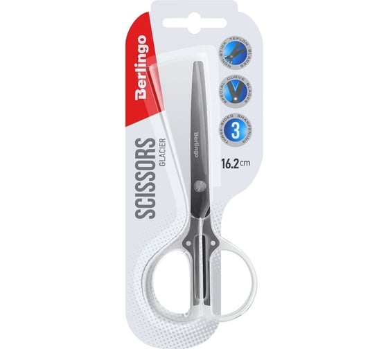 Изображение товара Ножницы Berlingo glacier 16,2 см, европодвес DNn_16235