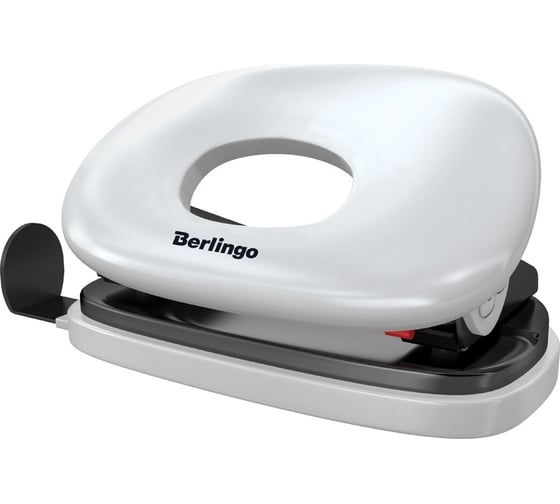 Изображение товара Дырокол Berlingo round 10 л, пластиковый, белый DDp_10101