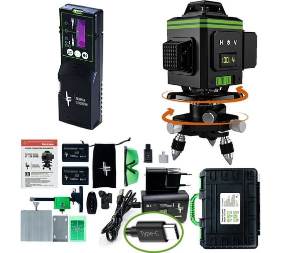 Изображение товара Профессиональный лазерный уровень LT L16-360В с отражателем лазерного луча L16-360В/ОТР