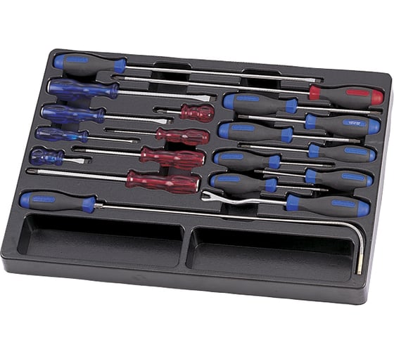 Изображение товара Набор отверток, съемник клипс и гибкий магнит 19шт KING TONY 9-31919MR