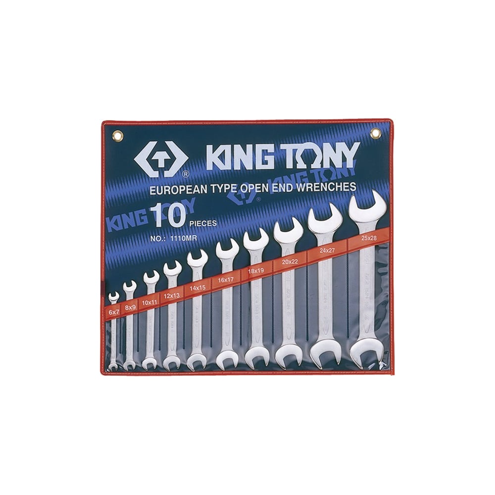 Изображение товара Набор рожковых ключей KING TONY 6-28 мм 10 предметов 1110MR