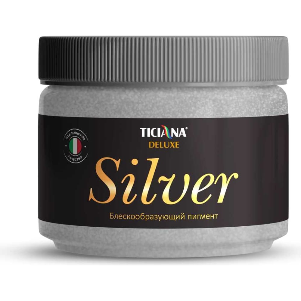 Блескообразующий пигмент Ticiana DeLuxe, цвет серебро