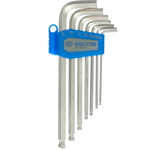 Изображение товара Набор Г-образных шестигранников KING TONY 3/32-3/8 7 предметов 20107SR