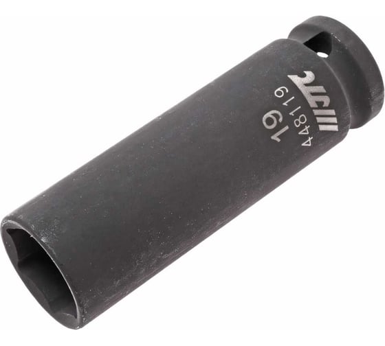 Изображение товара Торцевая ударная головка 1/2 х 19 мм, длина 82 мм, глубокая, тонкостенная, 6-гранная JTC JTC-448119