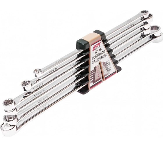 Изображение товара Набор накидных удлиненных 12-гранных ключей 10-21 мм, 6 предметов JTC-3219S