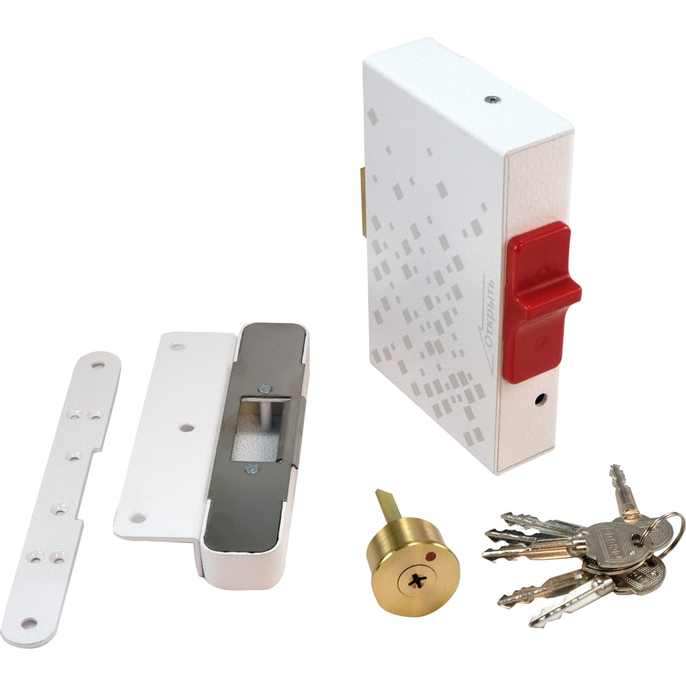 Изображение товара Электромеханический накладной замок PROMIX для запирания распашных дверей и калиток Promix-SM215.10 white