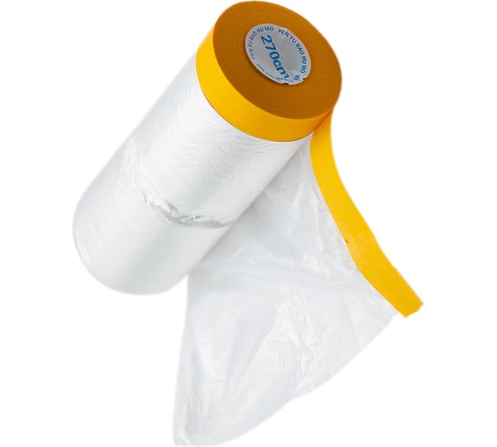 Изображение товара Плёнка укрывная с малярной лентой 2.7х20 м, прозрачная DeltaRoll CB442720